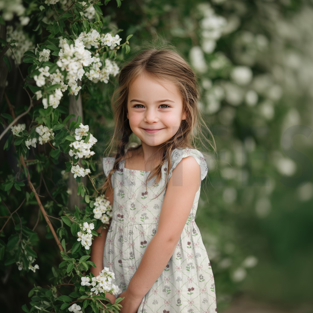 MUSSELIN GOTS NATUR BLUMEN NATUR #7