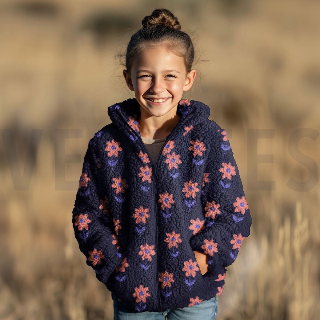 TEDDY JACQUARD BLOEMEN NATUREL #7