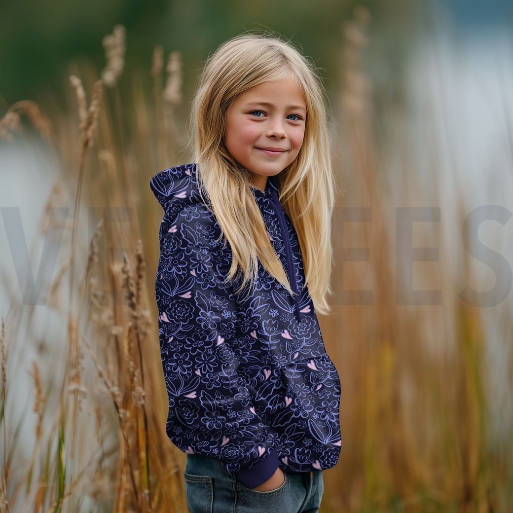 SOFT SWEAT BLUMEN MARINEBLAU #7