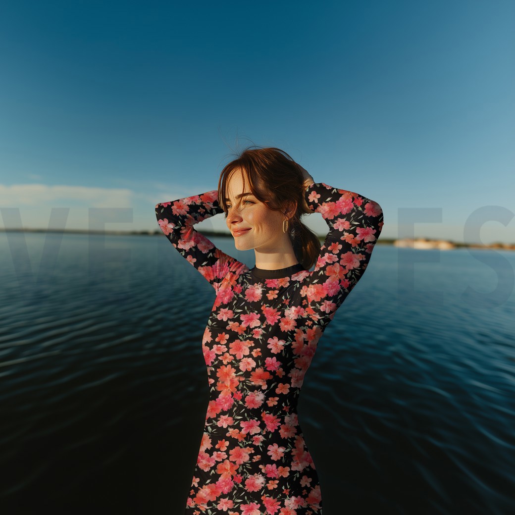 VISCOSE JERSEY DIGITAAL BLOEMEN ZWART #7