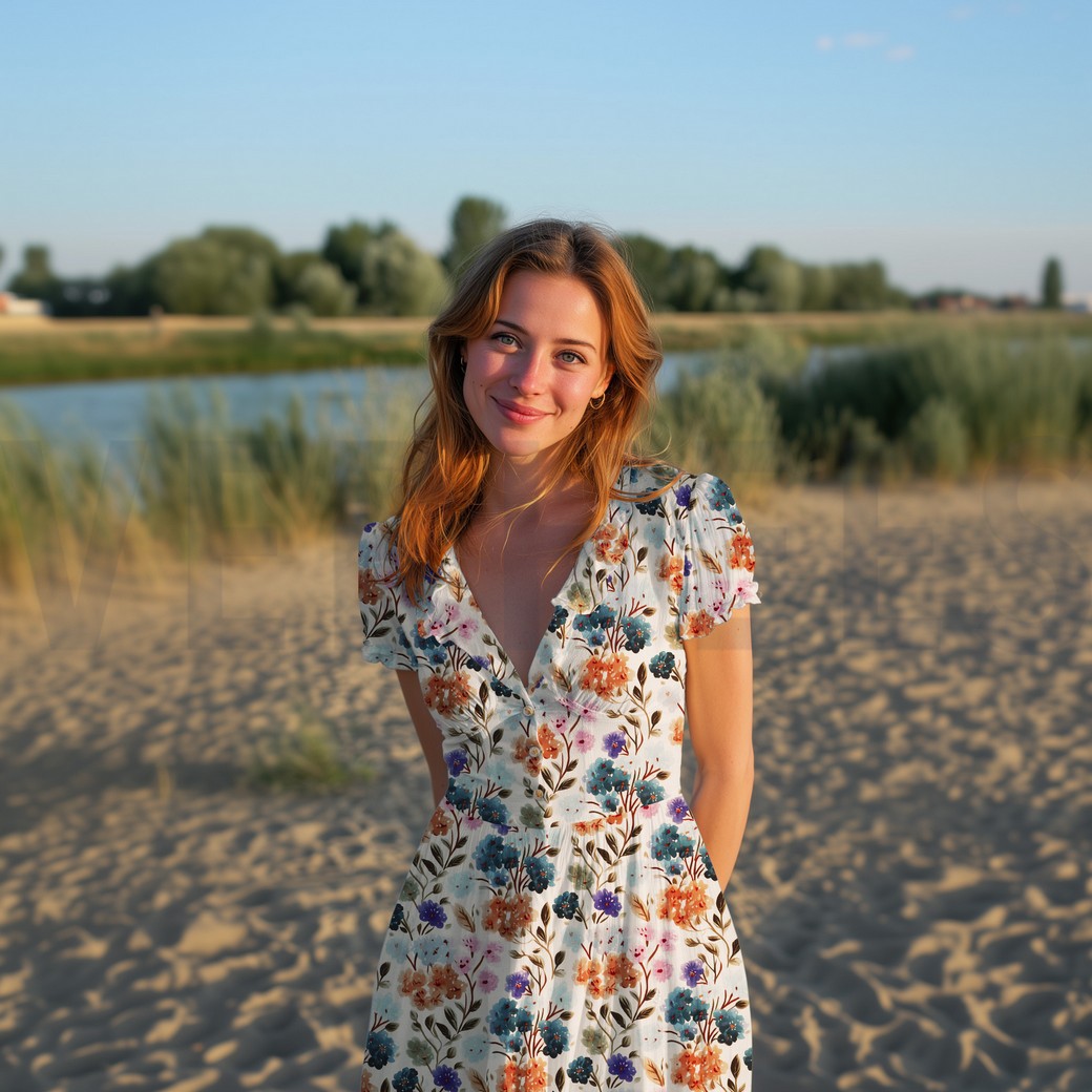 VISCOSE RADIANCE DIGITAAL BLOEMEN ECRU #7
