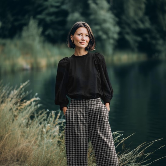 PIED DE POULE ZWART/WIT #7