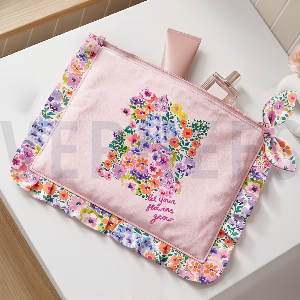 CANVAS DIGITAAL TOILETTAS PANEEL BLOEMEN ROZE #7