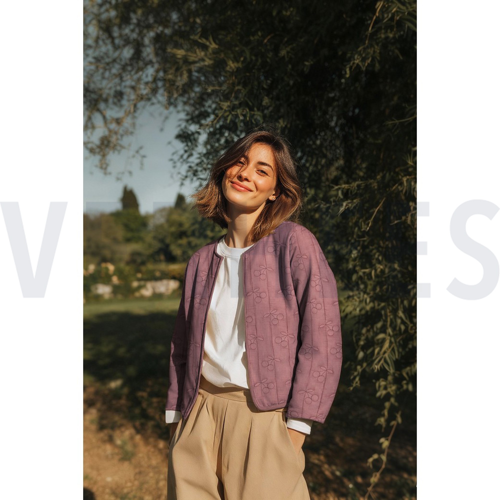 DOUBLE GAUZE GEWATTEERD KERSEN NATUREL (high resolution) #7