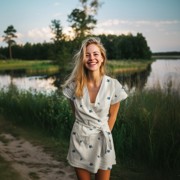 DOUBLE GAUZE GESTREEPT EMBROIDERY FRUIT NATUREL (thumbnail) #7