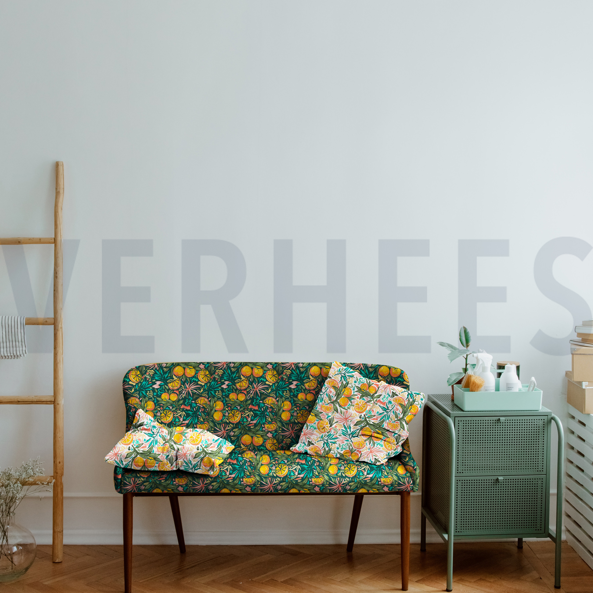 TOILE DÉCORATION DIGITAL ORANGES BLANC (high resolution) #7