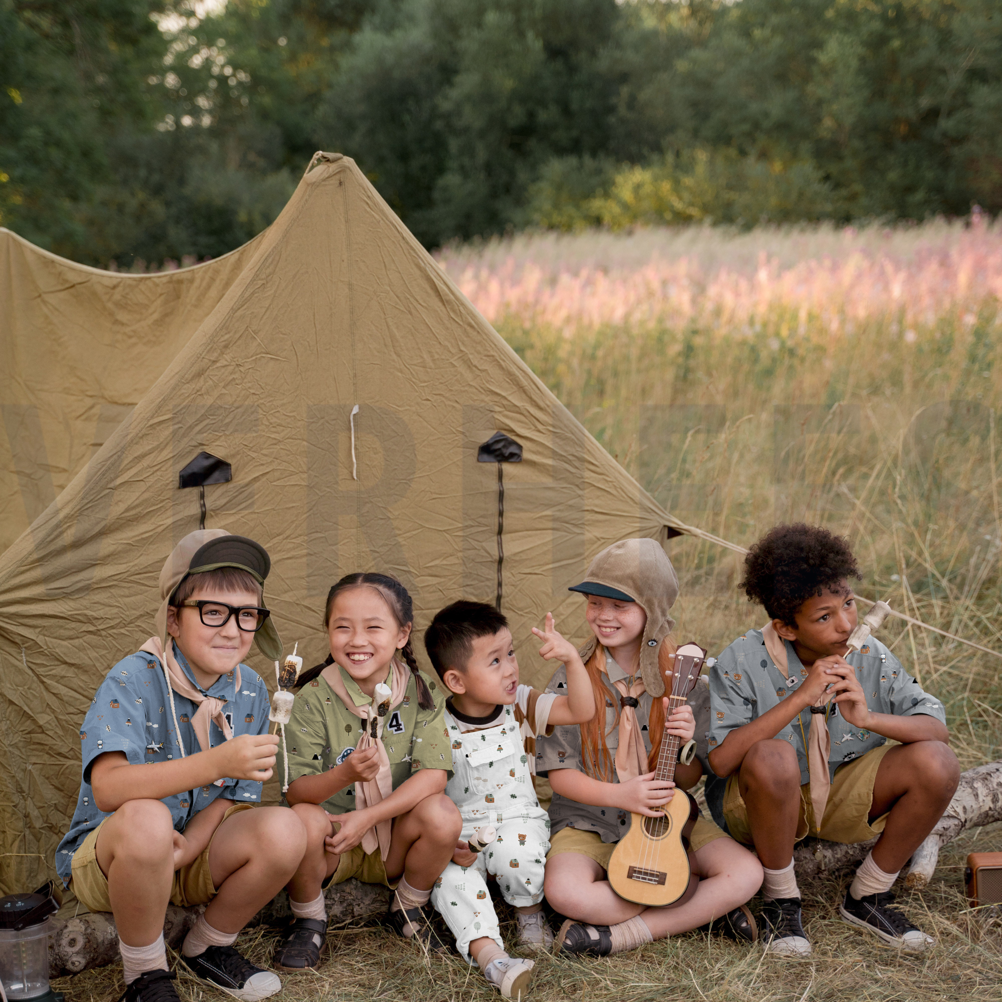 KATOENEN POPLIN GOTS LIEVE BEREN WIT (high resolution) #7