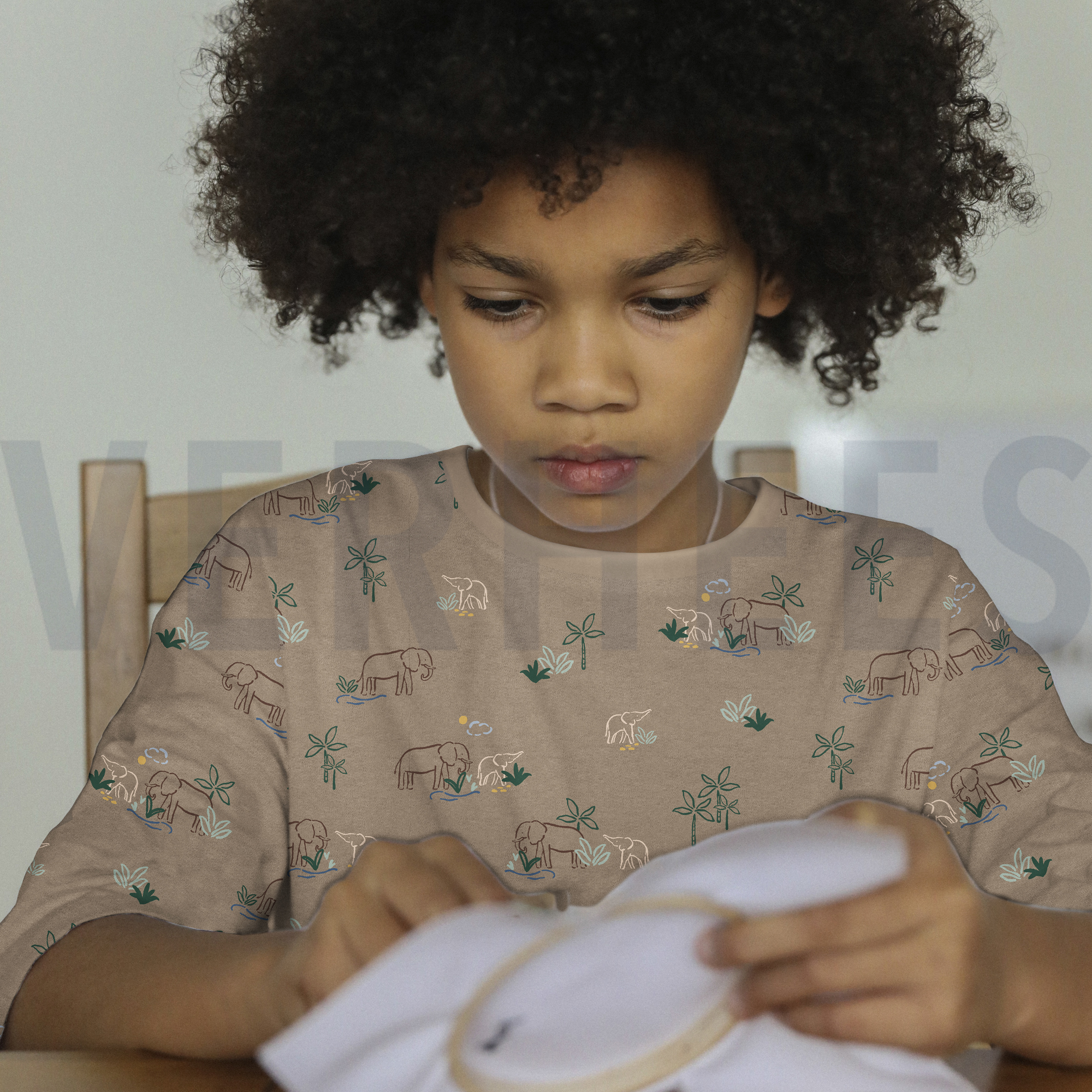 JERSEY MELANGE ELEPHANTS INDIGO MELANGE (high resolution) #7