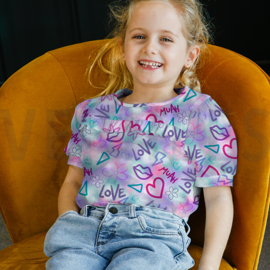 JERSEY DIGITAL GRAFFITI FÉMININ ROSE CLAIR #7