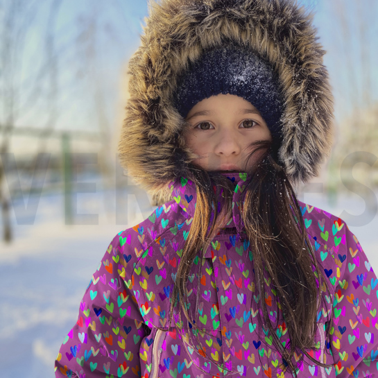 SOFTSHELL DIGITAL HERZEN LILA/VIOLETT #7