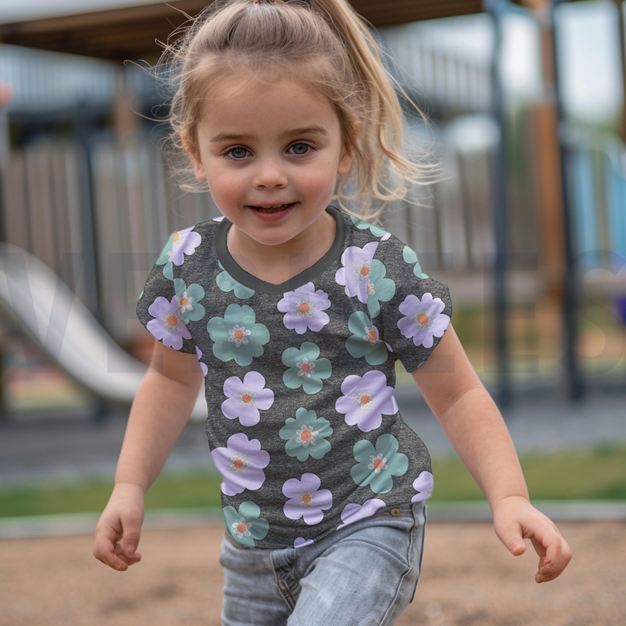 JERSEY MELANGE GLITTER GROTE BLOEMEN ANTHRACIET GEMÊLEERD (high resolution) #7