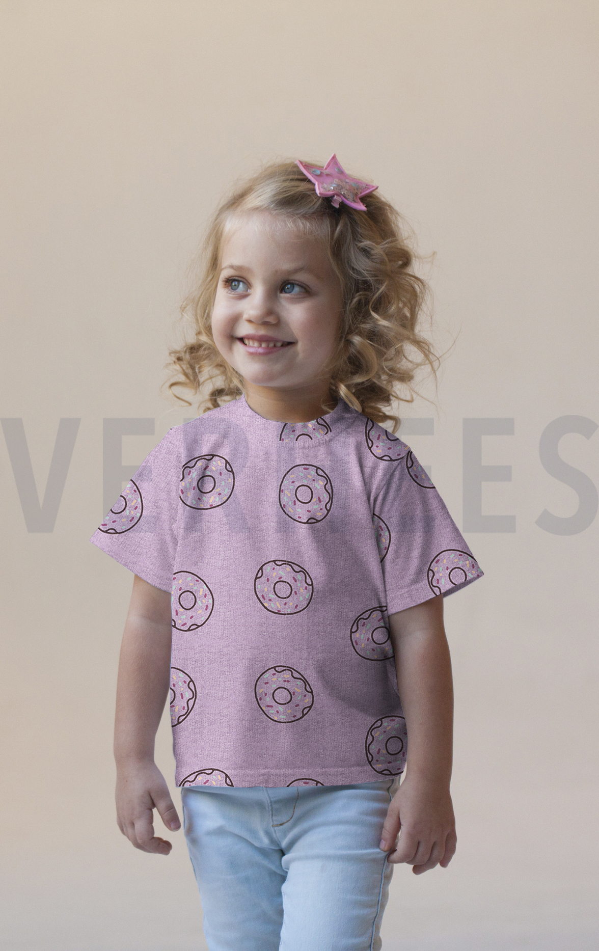 JERSEY MELANGE GLITTER DONUTS LILAC MELANGE #7