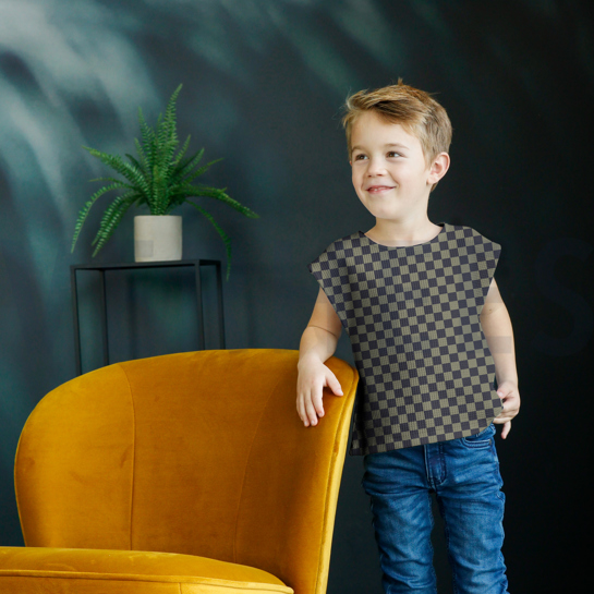 WAFFELJERSEY CHECK BRAUN #7