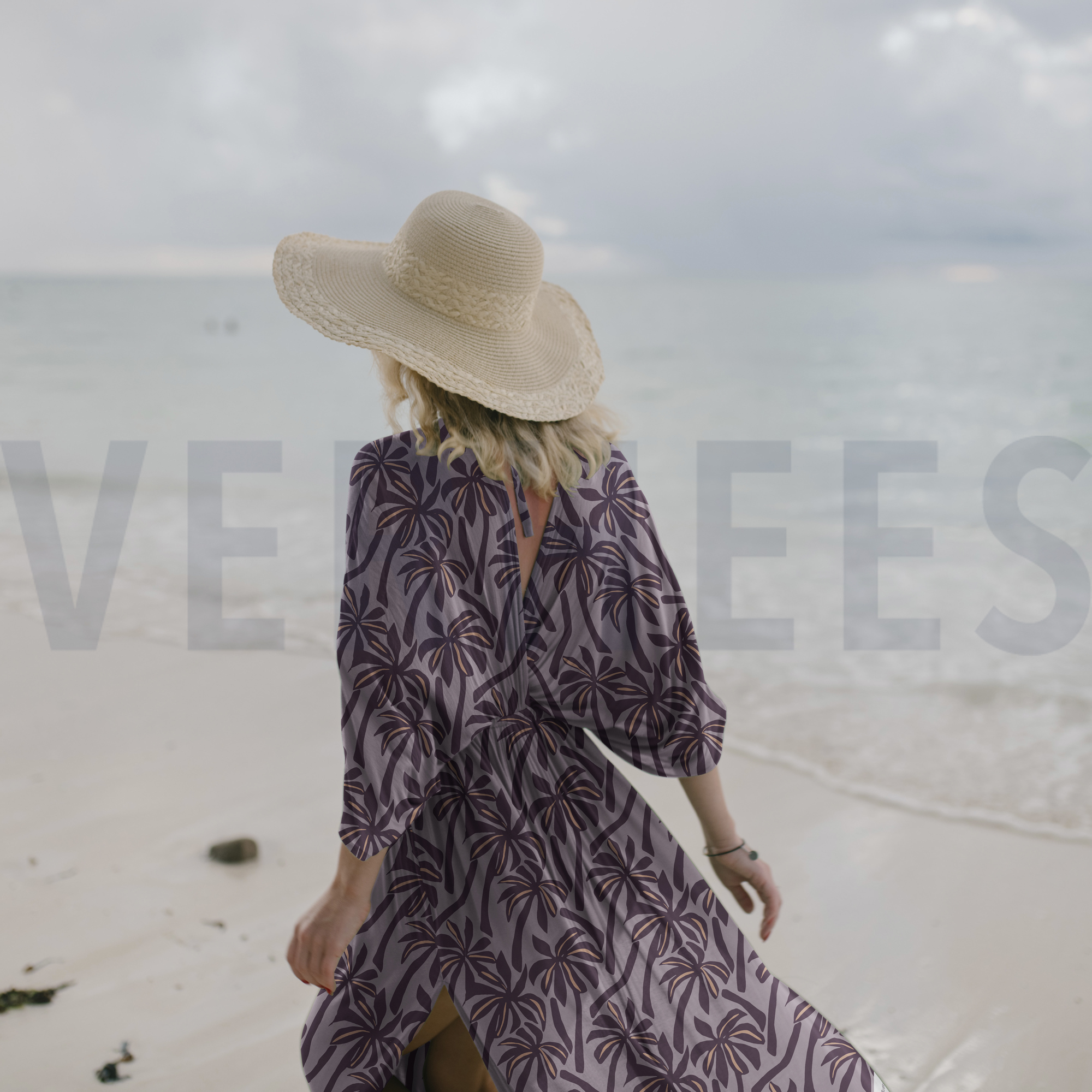 VISCOSE RADIANCE PALMTREES ECRU (high resolution) #7