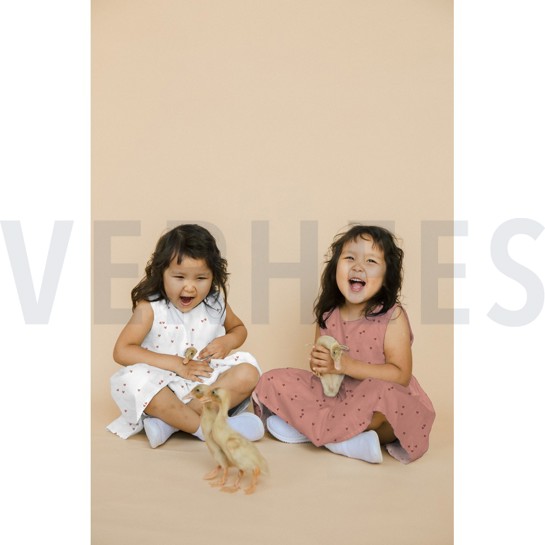 DOUBLE GAUZE KLEINE HARTEN BLUSH #7