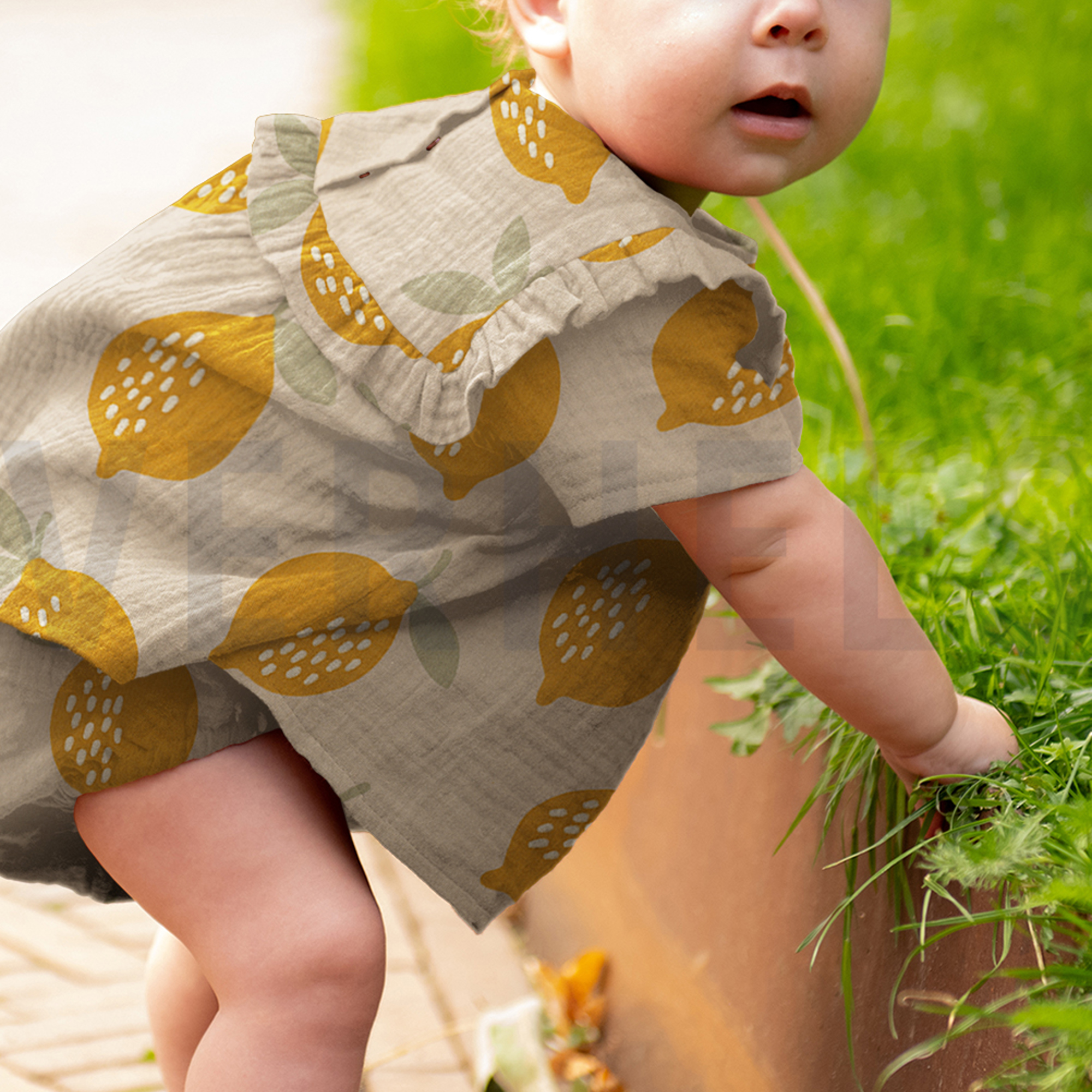 DOUBLE GAUZE LEMONS SAND (high resolution) #7