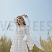 DOUBLE GAUZE TWO-SIDE BORDER NAVY (thumbnail) #7