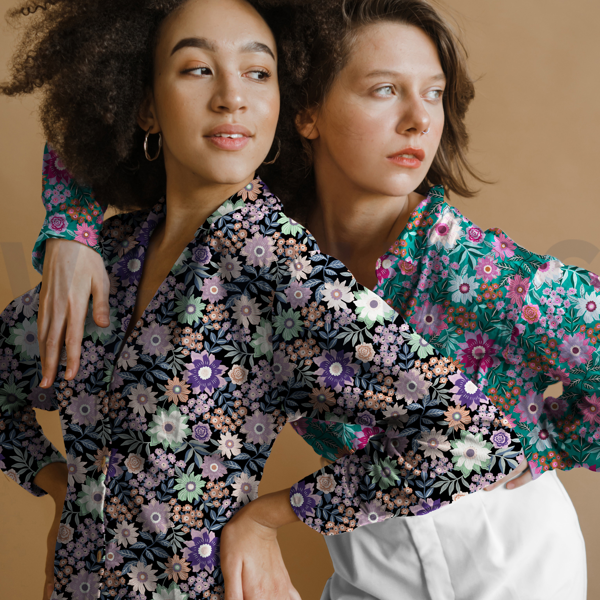 KATOENEN POPLIN DIGITAAL BLOEMEN ZWART (high resolution) #7