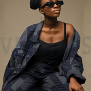 JEANS JACQUARD PATCHWORK SCHWARZ (thumbnail) #7