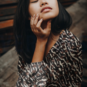 MAGNOLIA STRETCH PEAU D’ANIMAL BLEU MARINE (thumbnail) #7