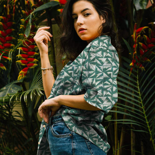 VISKOSE RADIANCE DIGITAL GEO GRÜN #7