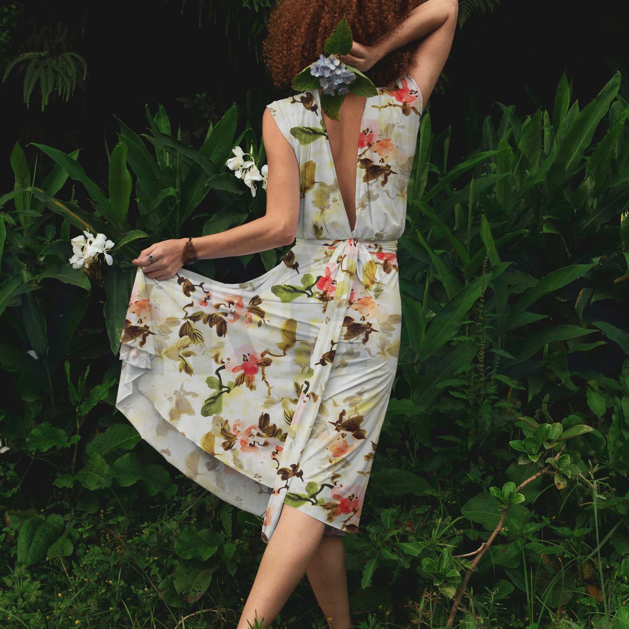 VISCOSE RADIANCE DIGITAAL BLOEMEN GROEN (high resolution) #7