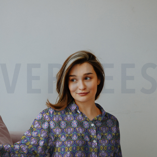 VISCOSE LUREX DIGITAL LEAVES PURPLE #7