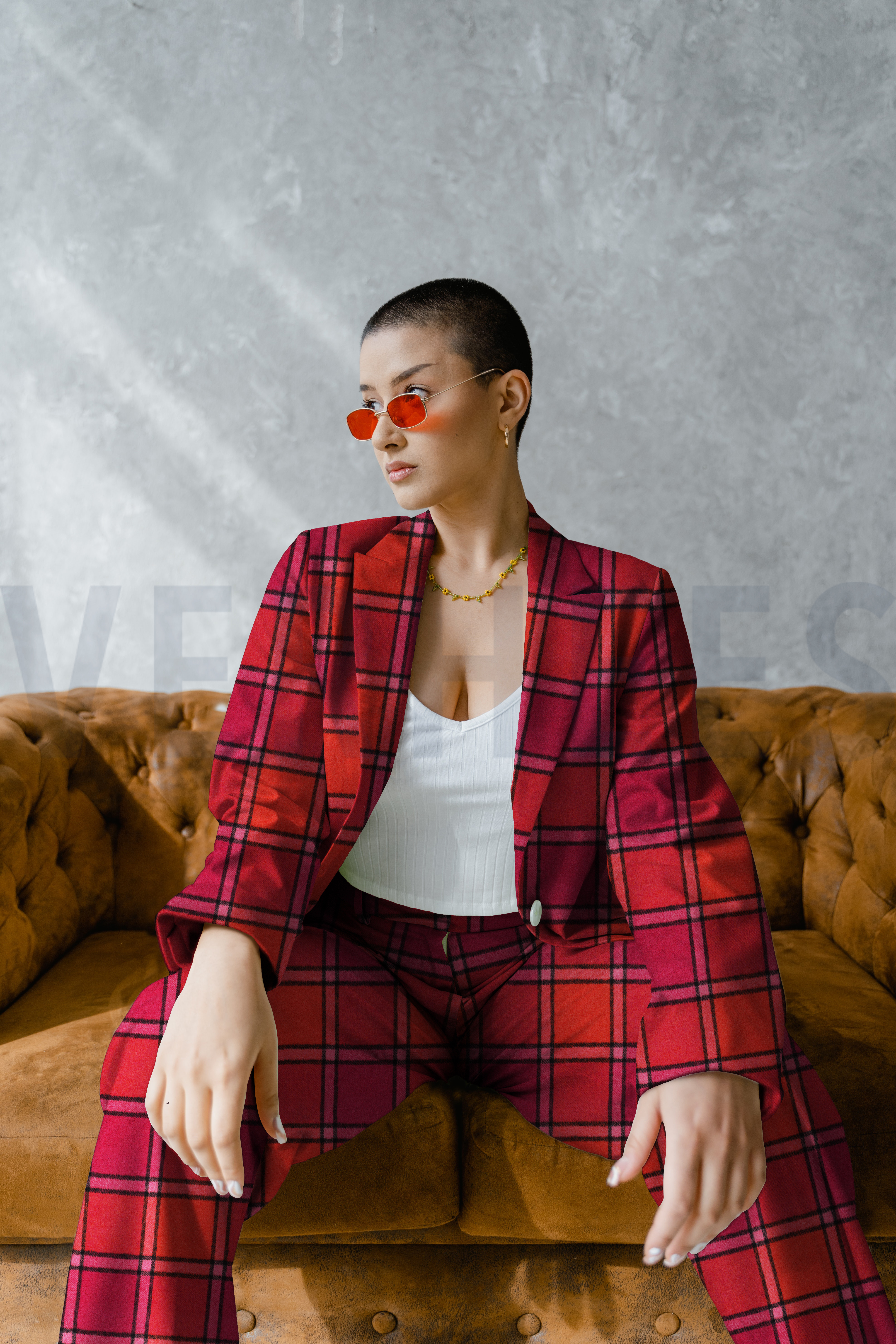 BRUSHED CHECK CERISE #7