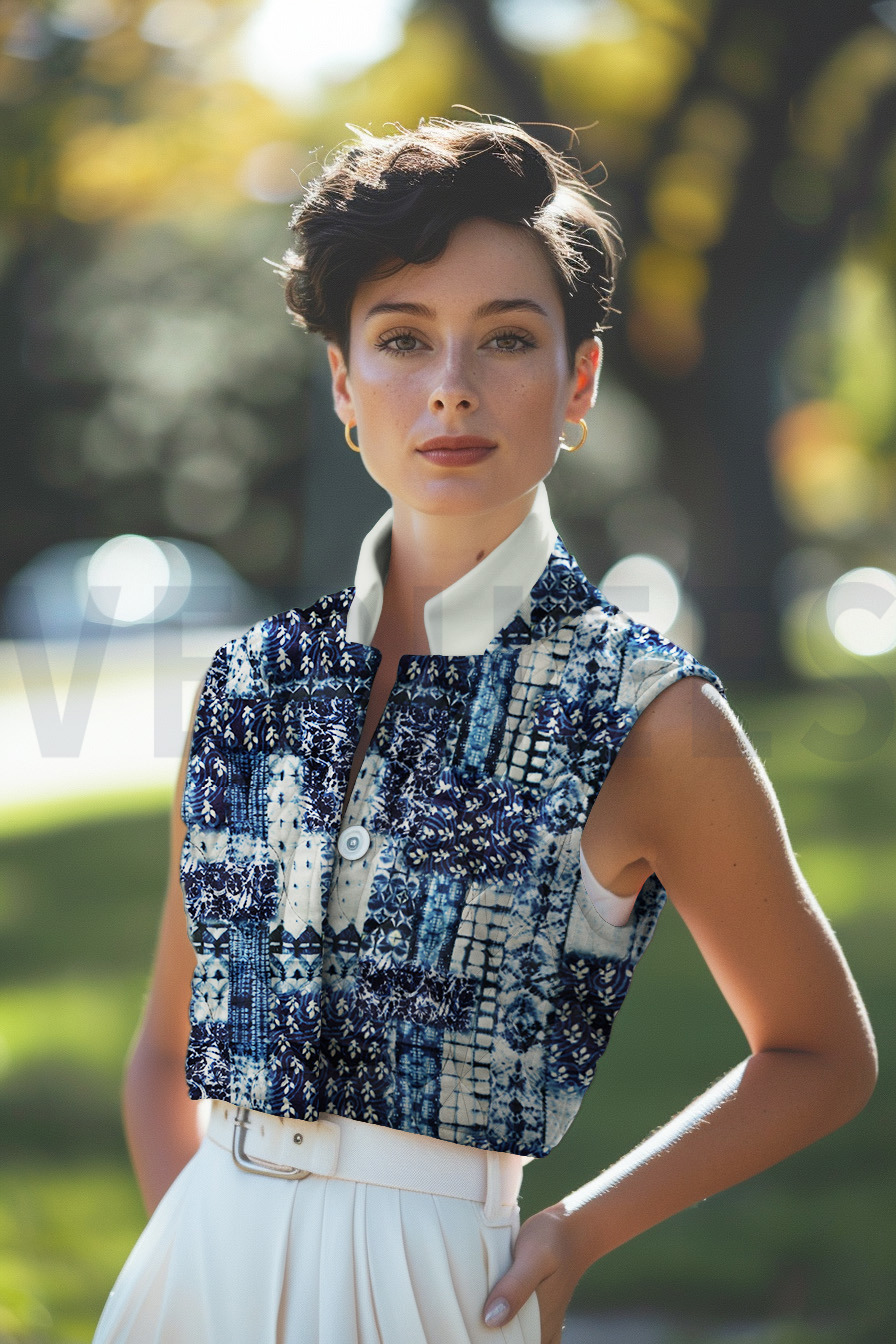 STEPPED VELVET DIGITAL PATCHWORK NAVY #7