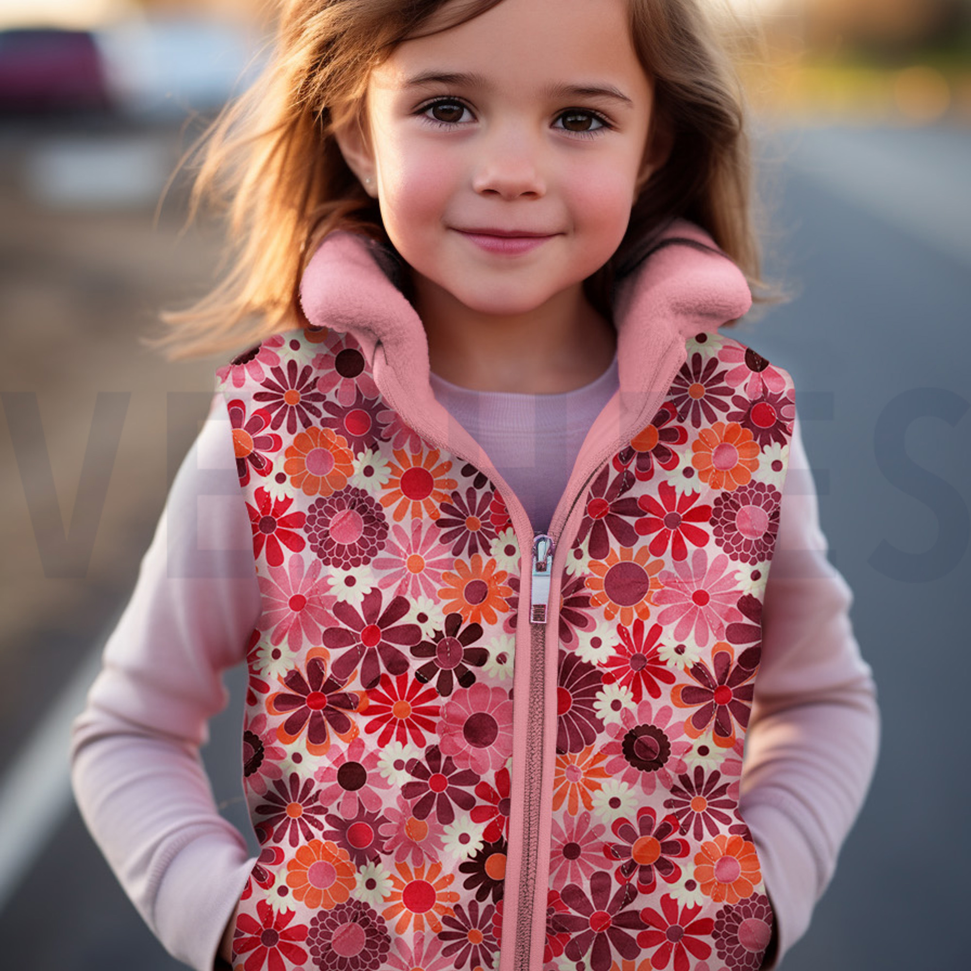 GEWATTEERD VELVET DIGITAAL BLOEMEN FUCHSIA (high resolution) #7