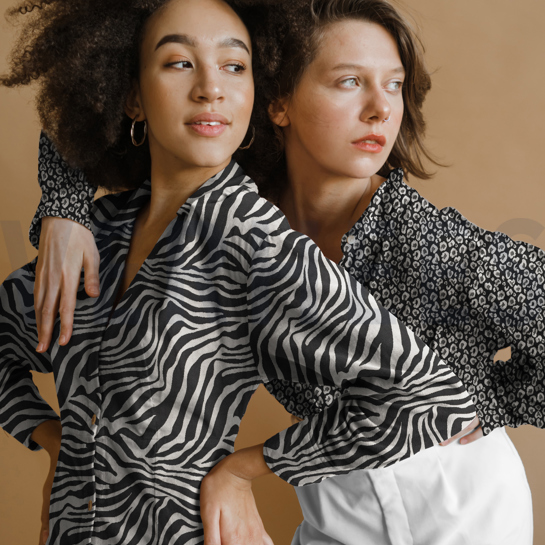 KNITTED JACQUARD ANIMAL SKIN BLACK #7