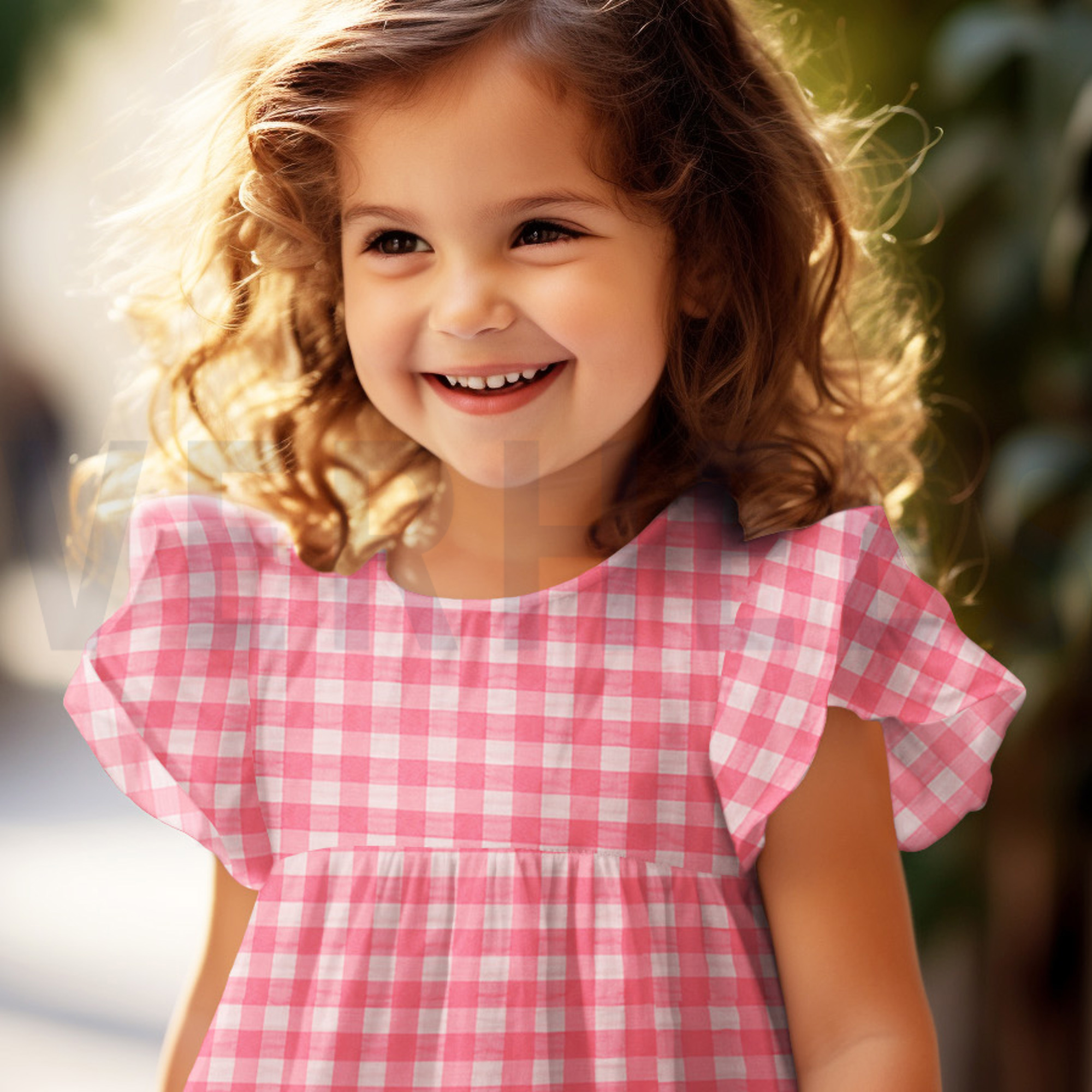 KATOEN GARENGEVERFD NEON RUITEN ORANJE (high resolution) #7