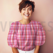 COTTON YARN DYED CHECKS LIGHT PINK (thumbnail) #7