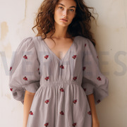 MUSSELIN STICKEREI BLUMEN SANFTROSA (thumbnail) #7