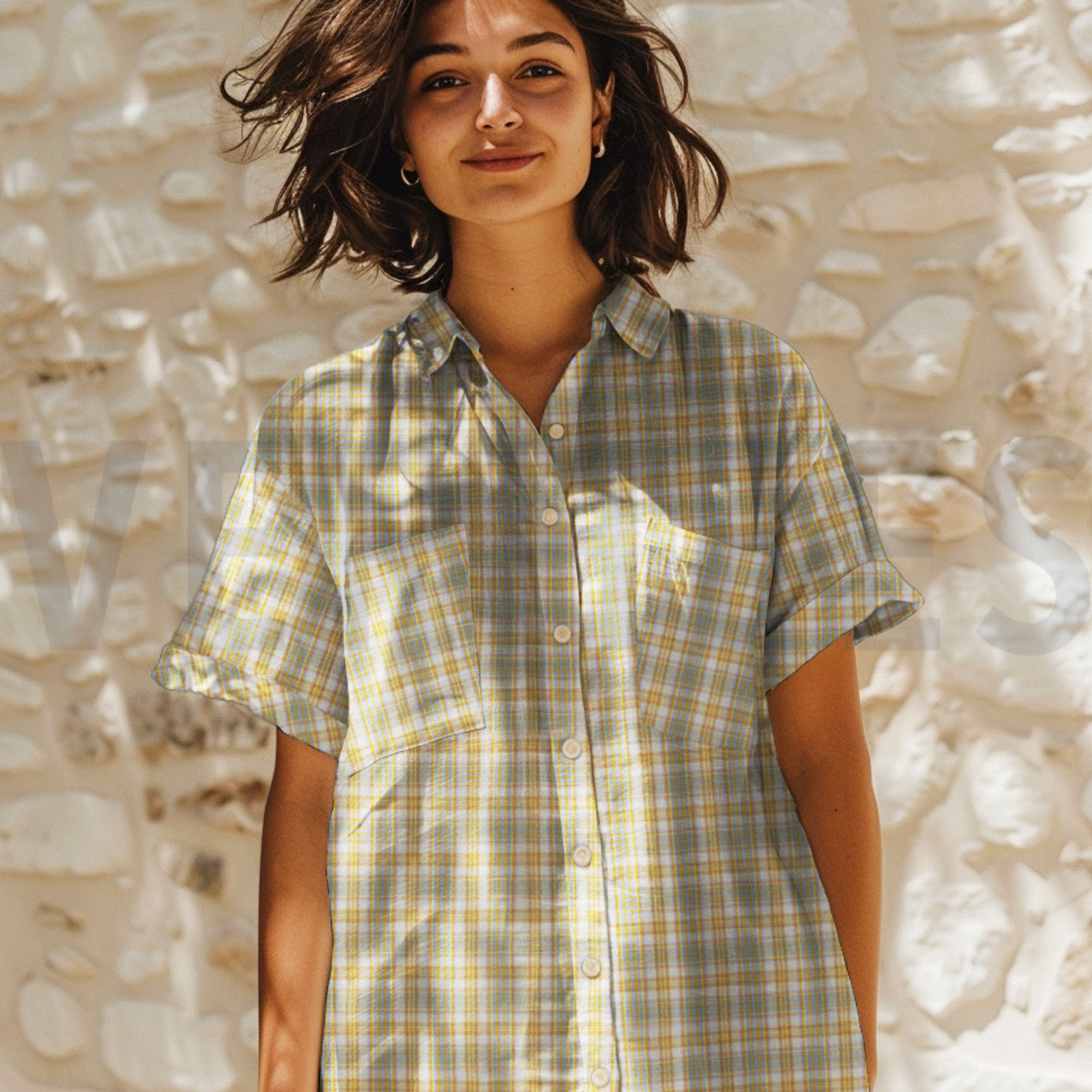 DOUBLE GAUZE GARENGEVERFD RUITEN MULTI (high resolution) #7