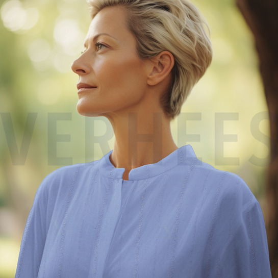 KATOEN VOILE EMBROIDERY STREPEN LAVENDEL #7