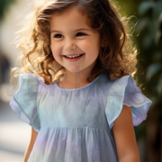 KATOEN STREPEN REGENBOOG FOLIE LICHTBLAUW (thumbnail) #7