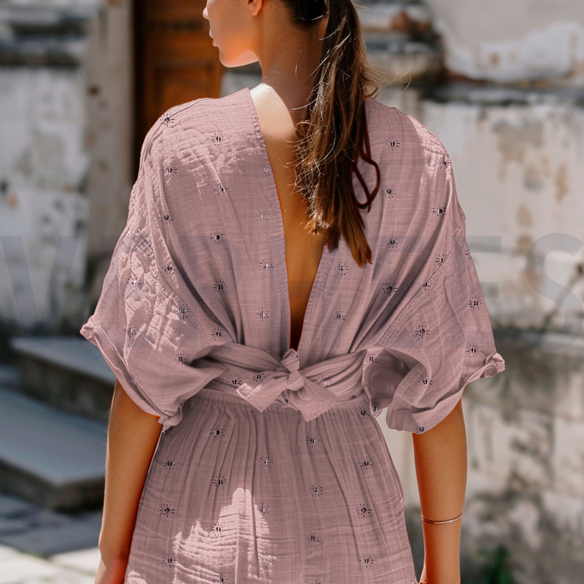 DOUBLE GAUZE FOLIE ZONNIG ZACHTROZE/OUDROZE (high resolution) #7