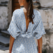 DOUBLE GAUZE JACQUARD FLOWERS CERISE (thumbnail) #7