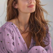 MUSSELIN STICKEREI BLUMEN HELLROSA (thumbnail) #7