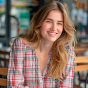 DOUBLE GAUZE GARENGEVERFD RUITEN MULTI/LICHTROZE (thumbnail) #7