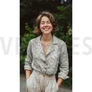 LIN VISCOSE DIGITAL FLEURS ÉCRU (thumbnail) #7