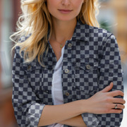 DENIM JACQUARD KAROS JEANSBLAU (thumbnail) #7