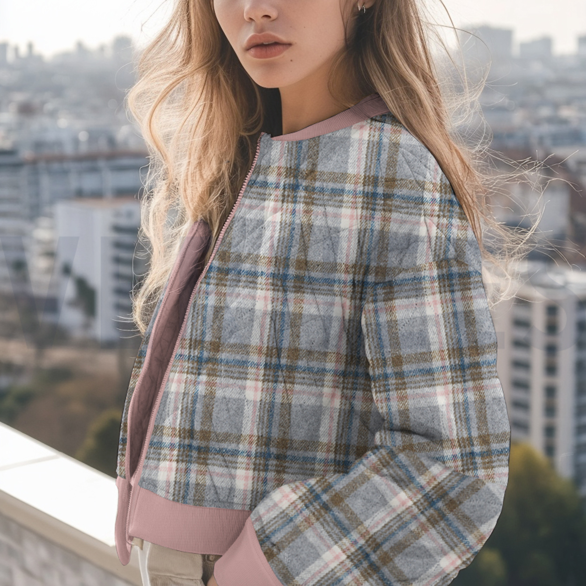 MATELASSÉ CHECKS GRIS (high resolution) #7