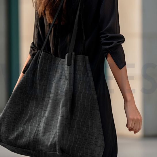 SIMILI CUIR STRUCTURÉ NOIR #7