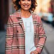 BRUSHED YARN DYED CHECKS BLUSH (thumbnail) #7