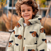 TEDDY JACQUARD CHIENS BEIGE/MARRON (thumbnail) #7