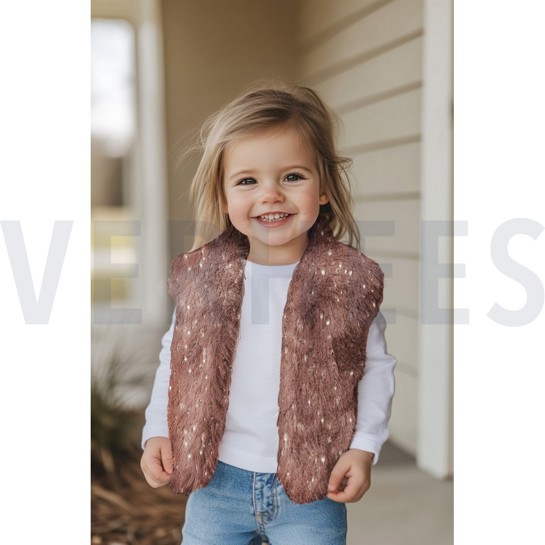 KUNSTPELZ MIT FOLIE DUNKELROSA #7