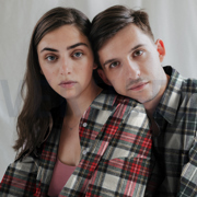 BAUMWOLLE GARNGEFÄRBT ANGERAUT KAROS ECRU/ROT (thumbnail) #7