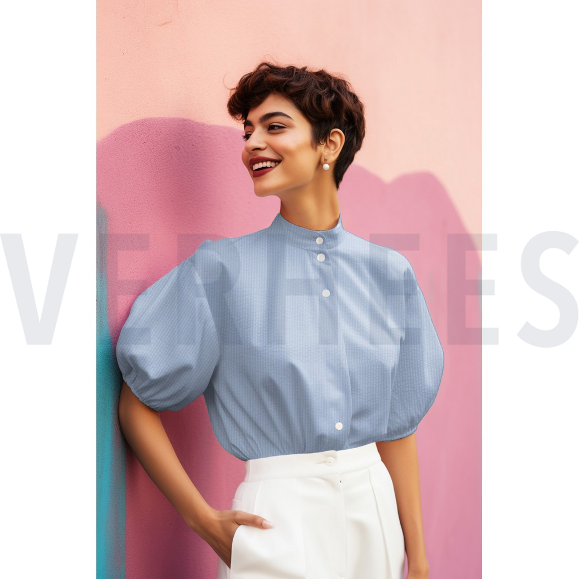 COTTON SEERSUCKER YARN DYED STRIPES PINK (high resolution) #7